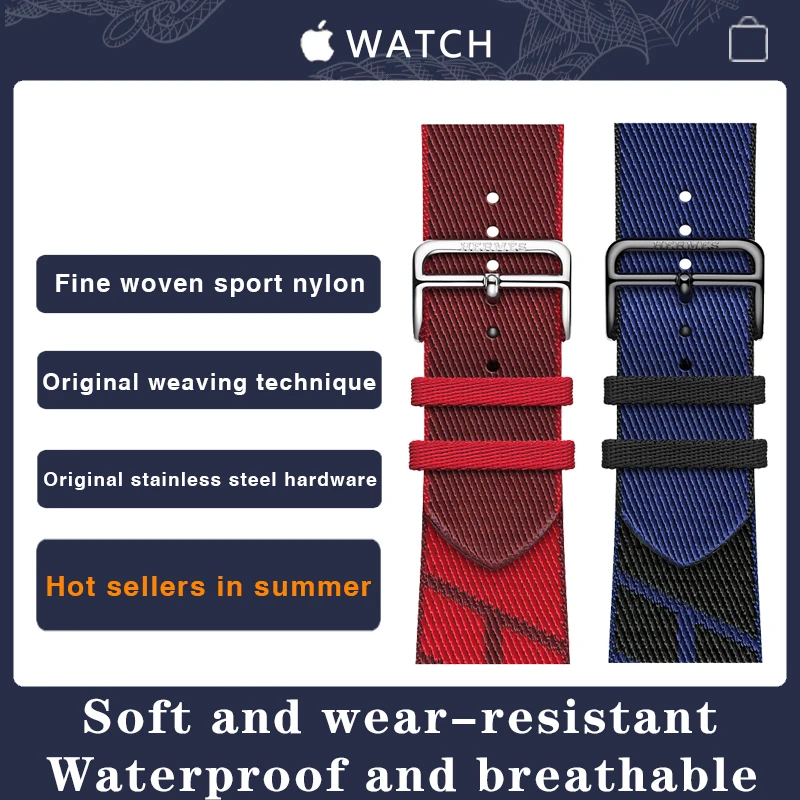 

Подходит для Apple watch 6/SE, Apple watch iwatch4/3/5, нейлоновый модный брендовый ремешок Aima