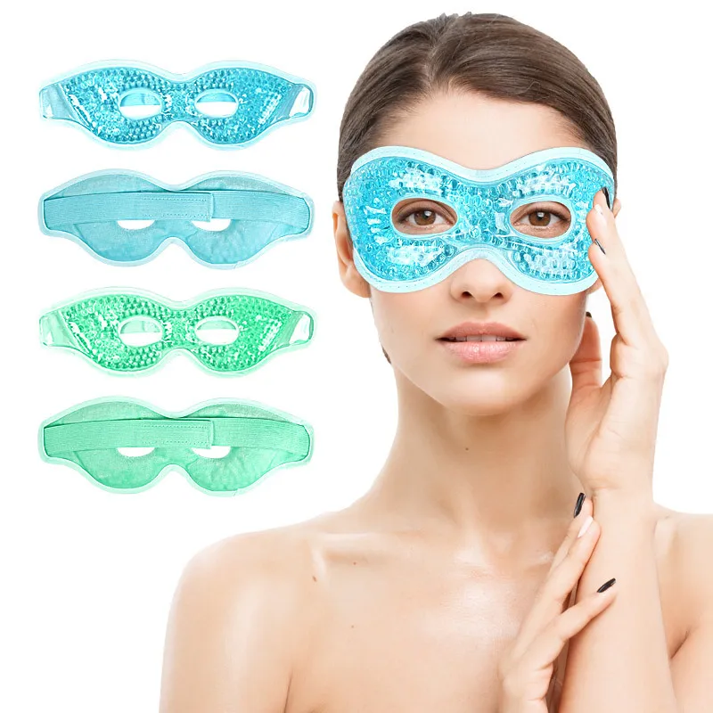

Гелевая кожа, многоразовая для горячей холодной терапии, ПВХ гелевая Бриллиантовая расслабляющая маска для сна, ледяные очки, патч для глаз