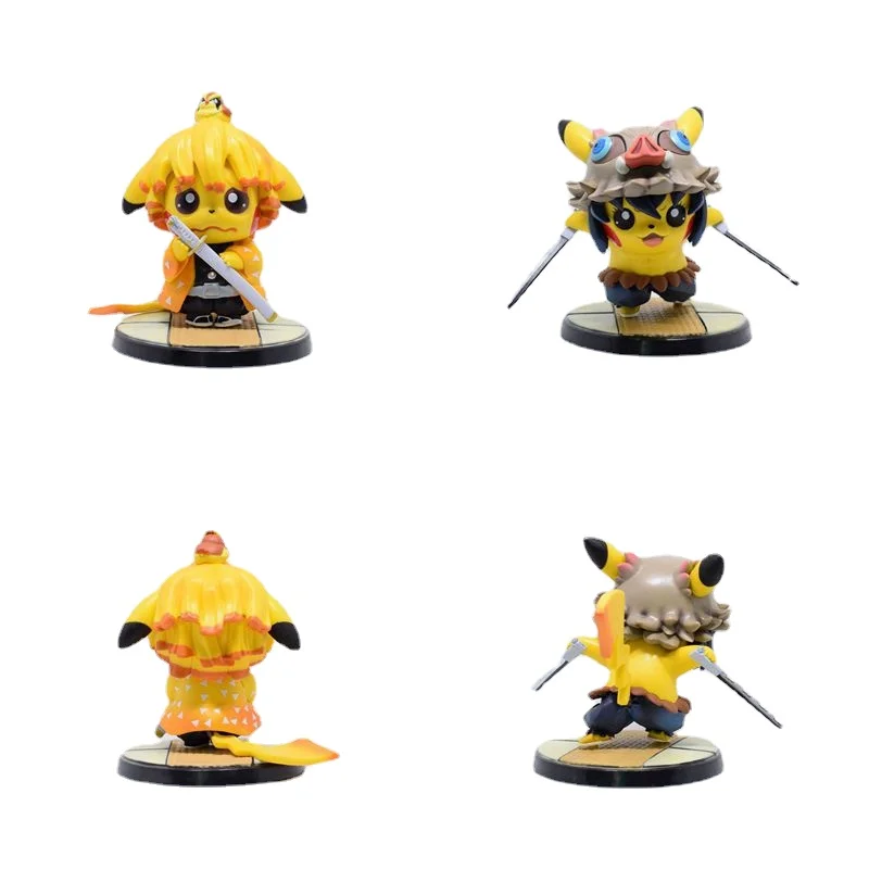 

Pokemon Anime Peripheral Collection Pikachu COS Ornaments Q Version Doll Nendoroid Boxed Hand-made Children's Gift Toys