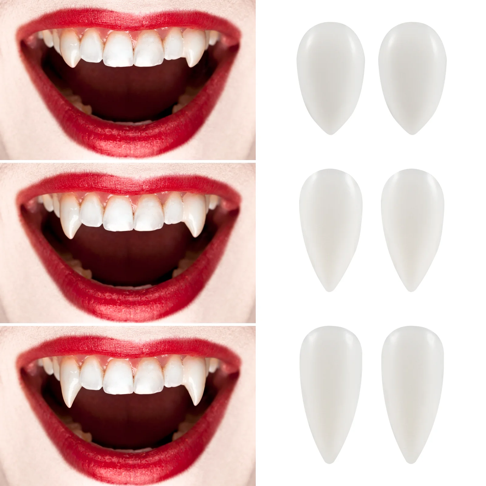 

3 Pairs Party Props Dentures Masquerade Werewolf Fangs Fangs for