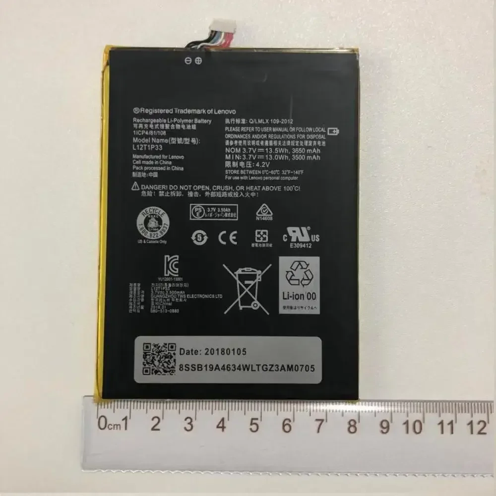 L12T1P33 Оригинальный аккумулятор 3650 мАч для Lenovo IdeaTab lepad A1000 A1010 A5000 A3000 A3000-H Batterie Batterij
