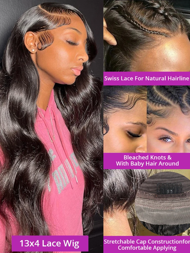 Парик женский из натуральных волос 30 дюймов 360 HD