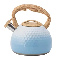 metal whistle tea kettle teapot with wood pattern handle food grade stainless steel with wood pattern handle loud whistle kettle