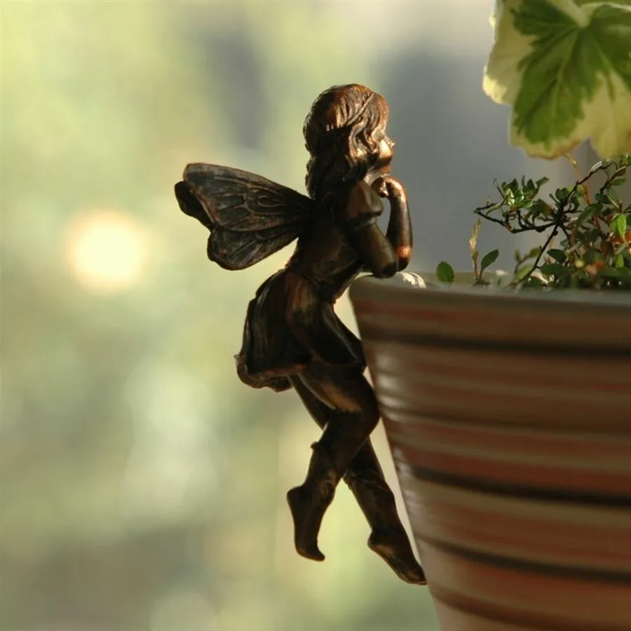 

Flower Fairy Potted Pendant Home Garden Fairy Girl Hanging Cup Resin Handicraft Statue