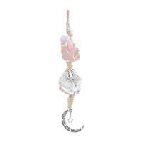 crystal stone amethyst citrine pendant fashion simple reiki point raw gem necklace souvenir men women mineral jewelry