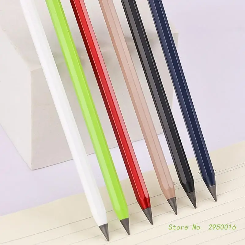 Metallic Erasable Pen Eternal Pencil Home Office School Supp