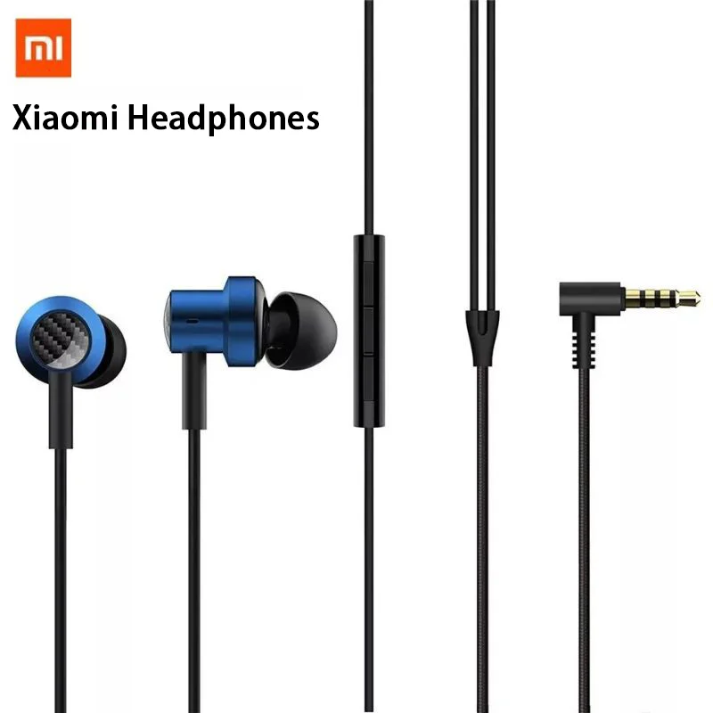 

Xiaomi 3.5mm In-Ear Earphones Wired Headphones With Mic Wire Control Music Stereo Headsets Earbuds For iPhone Huawei Samsung