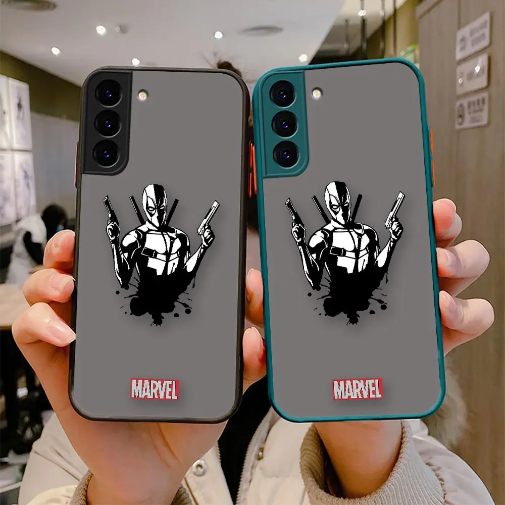 

Matte S23 Case For Samsung Note 20 10 9 S23 S22 S21 S20 S10 Funda S10E S9 S8 Plus Lite Ultra 5G Case Avengers Iron Spider-Man