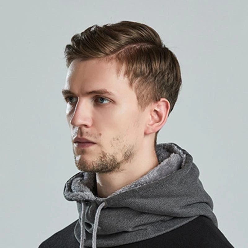 Фото Теплая флисовая Балаклава ветрозащитный нагрудник маска для лица для защиты от дикой природы для мужчин Wo №5