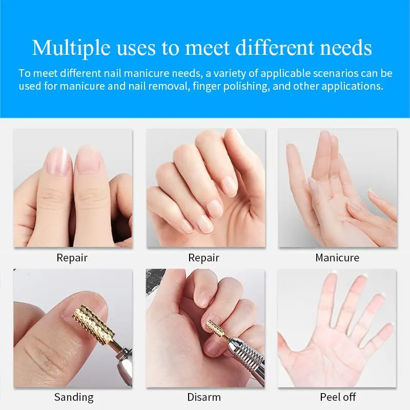 Tungsten Steel Nail Drill Bit  Milling Cutter Manicure Electric Nail Files Grinding Bits Mills Cutter Nail Art Tools Accessories images - 6