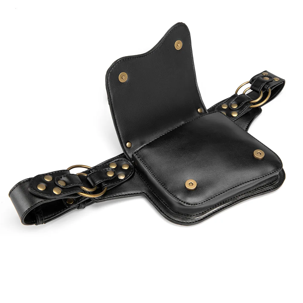 Steampunk motorcycle men's chest bag outdoor leisure mobile phone pocket women's bag Waist Bag Fanny Pack Belt Bag Purse Leg Bag