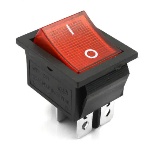 5 шт., красная лампа, 4 контакта, ВКЛ./ВЫКЛ., 2 позиции, фотолампа 16 А/250 В 5 шт., красная лампа, 4 контакта, ВКЛ./ВЫКЛ., 2 позиции, фотолампа 16 А/250 В