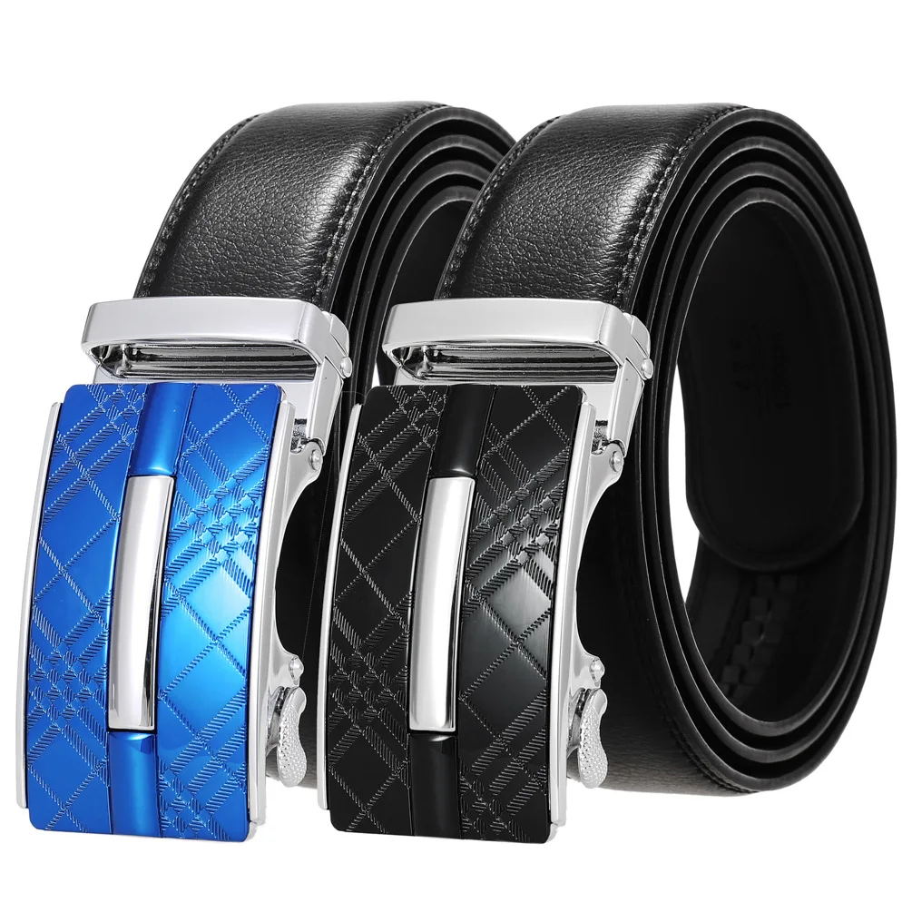 New Men Top Quality Genuine Luxury Leather Belts Men,Strap Male Metal Automatic Buckle Men's Belts 3.5cm Designer Men Belt