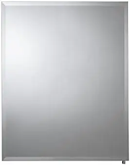 

20-Inch x 16-Inch Recessed or Surface Mount Medicine Cabinet with Hang 'N' Lock Fitting System, Aluminum, Silver