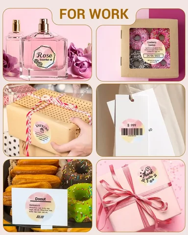 Phomemo круглая квадратная термоэтикетка, наклейка, ярлыки для доставки, цветная клейкая бумага для рекламы, подходит для D520 PM241-BT принтера