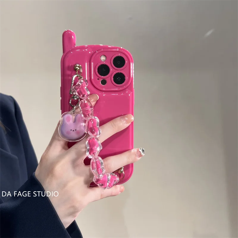 

Rose red bb machine chain suitable for Apple 12Promax mobile phone shell 12 female 11\xsmax Apple 13promax Korea