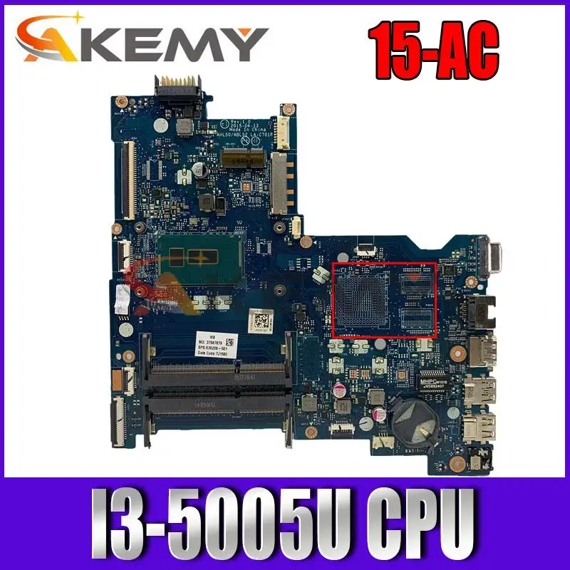 

822041-601 822041-501 822041-001 для ноутбука HP PAVILION 15-AC 15-AY 250 G4, материнская плата AHL50/ABL52 LA-C701P W/ I3-5005U CPU