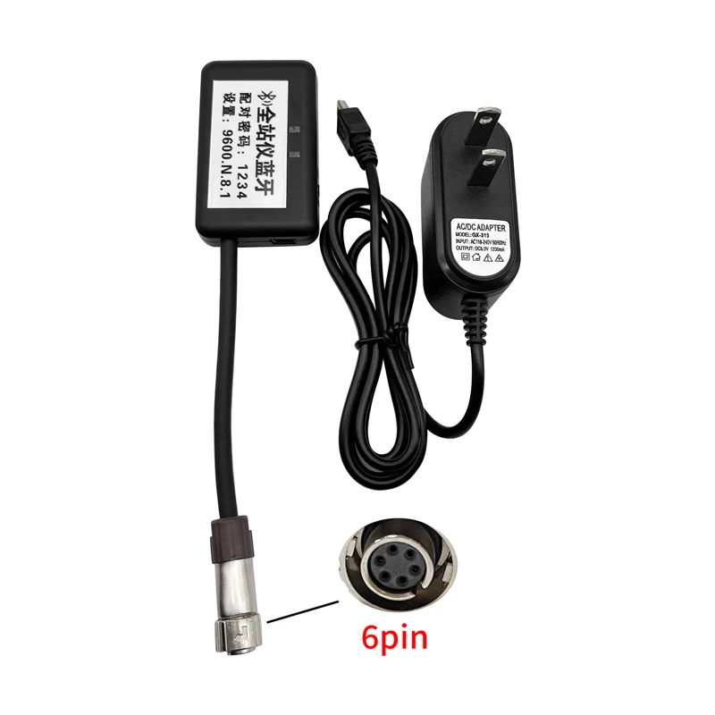 

Bluetooth-адаптер с 6 отверстиями для тахеометров серий Sok-ki CX FX SX и Top-c ES OS GM50 IM50 GTS2002, систем Android и iOS