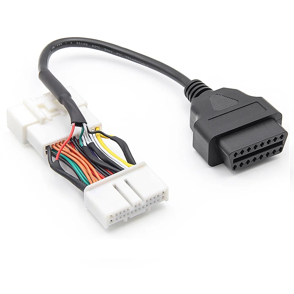 

Диагностический автомобильный адаптер OBD2 для Tesla Model 3 Model Y, 16-контактный разъем «мама» на 12/20/26 контактов «папа»