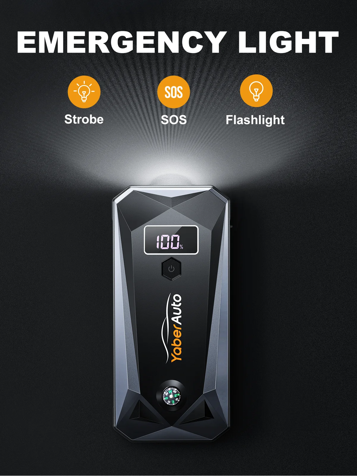 YABER urządzenie do uruchamiania awaryjnego samochodu 4000A 26800mAh akumulator samochodowy Powerbank wzmacniacz akumulatora samochodowego ładowarka bateria zewnętrzna 6 YABER urządzenie do uruchamiania awaryjnego samochodu 4000A 26800mAh akumulator samochodowy Powerbank wzmacniacz akumulatora samochodowego ładowarka bateria zewnętrzna 6