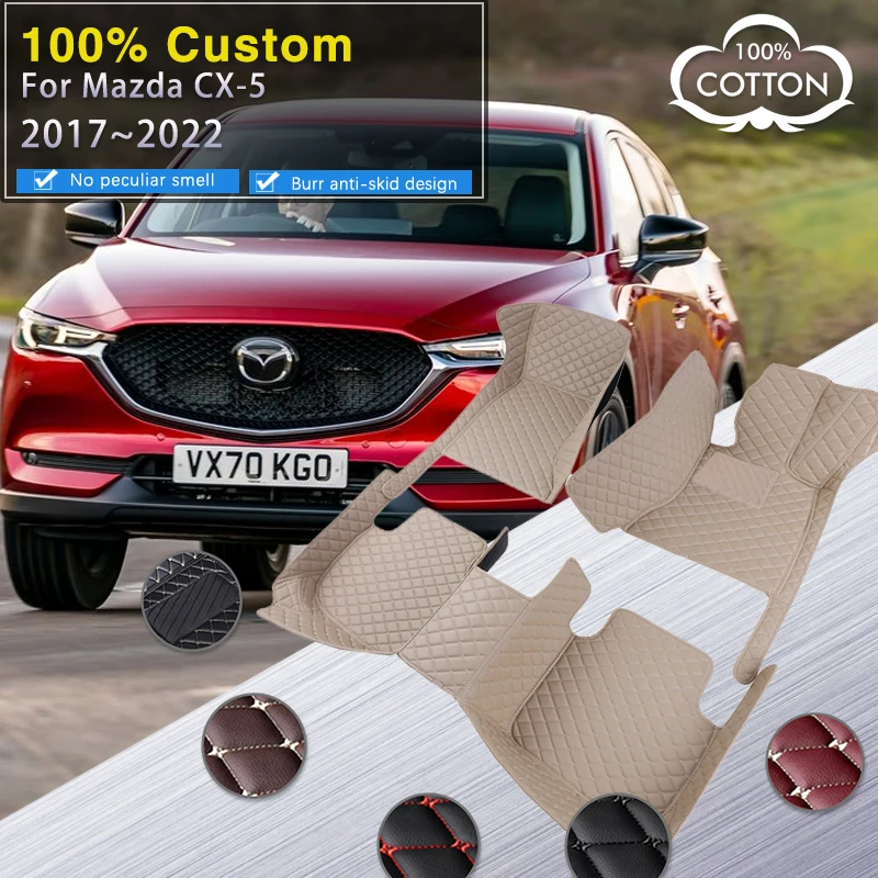 Автомобильные коврики для Mazda CX-5 CX5 KF 2017 ~ 2022 кожаные роскошные полный комплект
