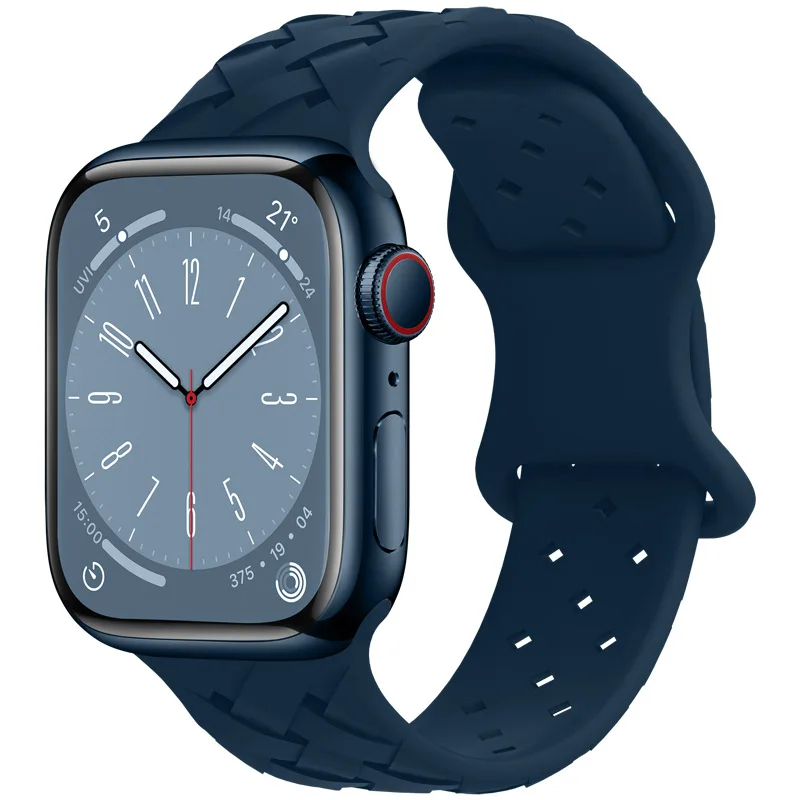 

Силиконовый ремешок для Apple Watch Band 49 мм 45 мм 41 мм 44 мм 40 мм 42 мм 38 мм, резиновый браслет для смарт-часов IWatch Series Ultra 876se543