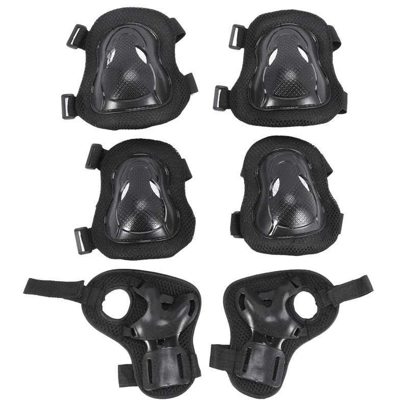 

Kids Skate Pads Set Knee Pads Elbow Pads Wrist Pads 6Pcs Adjustable Skateboard Pads Protective Gear Kit For Cycling