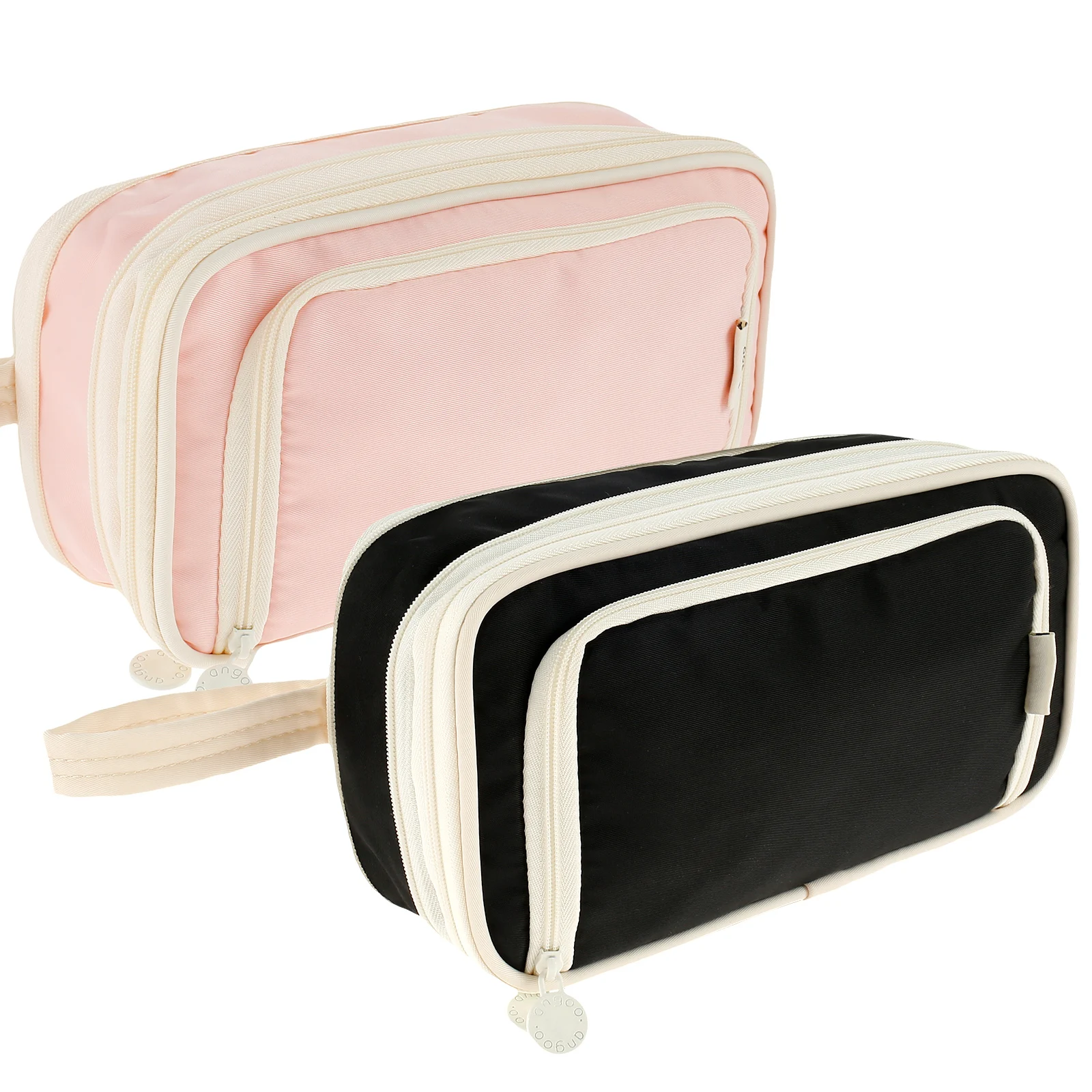 

2Pcs Pencil Case Large Capacity Pencil Pouch Canvas Pen Stationery Bag Portable Foldable Pencil Bag Multifunctional Pencil Case