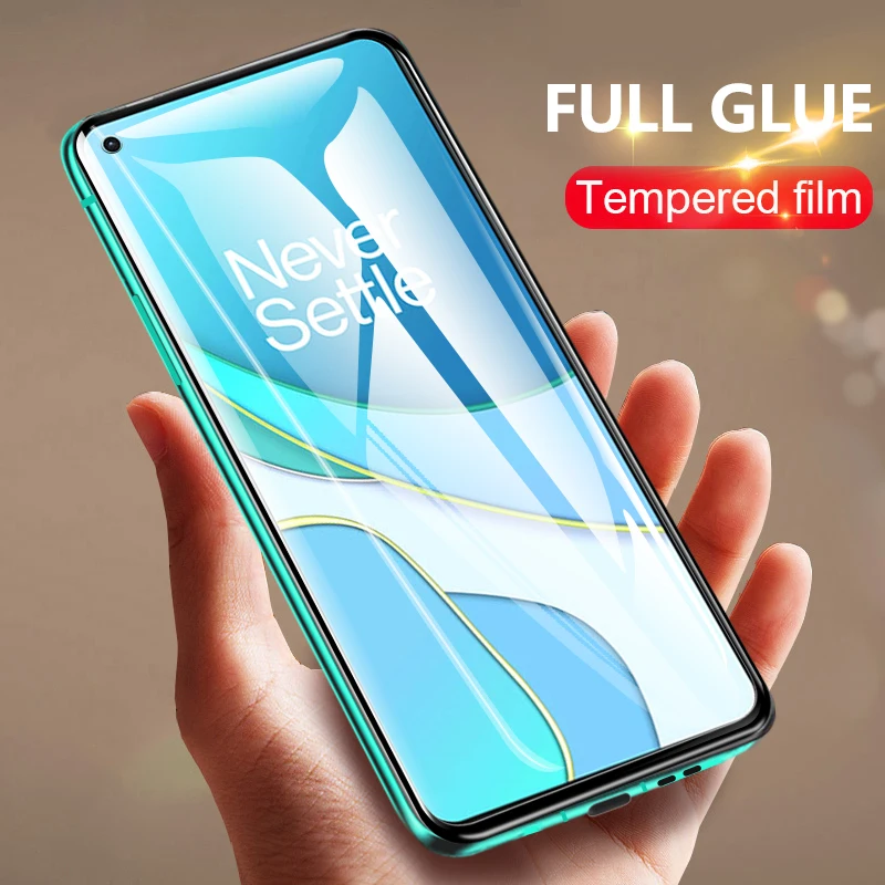 

Full glue protective glass for oneplus 9 7 8T nord screen protector tempered film for one plus nord n10 5G 7t 6t 5t 6 5 glass