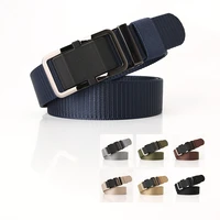 new casual fashion nylon belt toothless alloy automatic buckle outdoor fast dry mens belt men women police tactical waistband