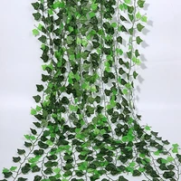 210cm artificial plants fake ivy vines silk green artificial leaves liana for decoration wedding party home decor wall hanging