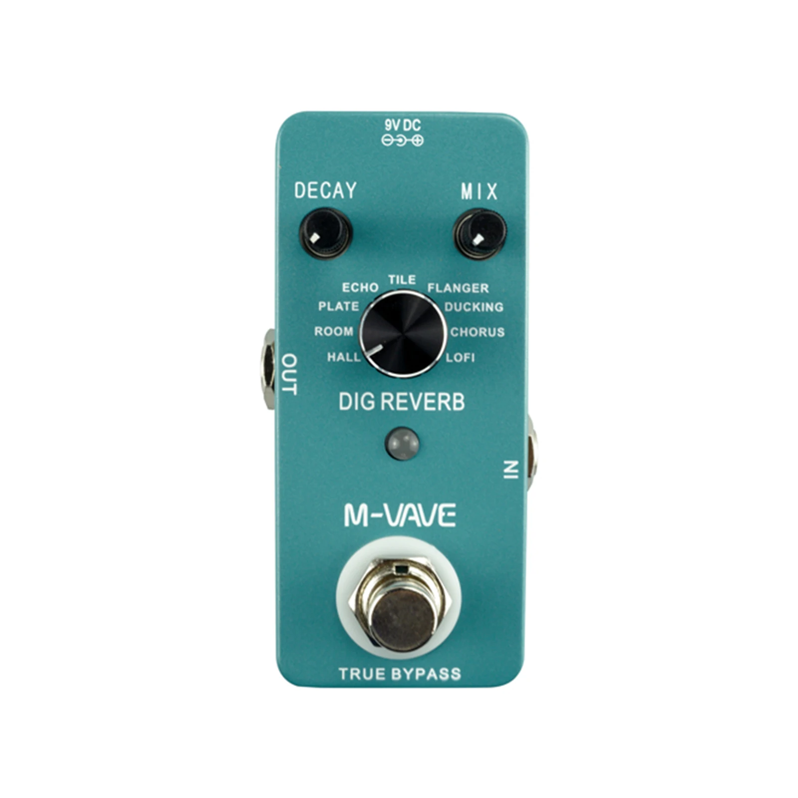 

M-VAVE DIG REVERB Digital Reverb Guitar Effect Pedal with 9 Reverb Types Decay & Mix Control True Bypass Full Metal Shell