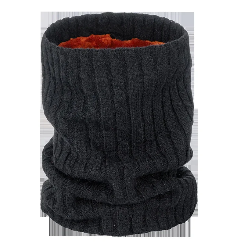 

2022 New Neck Scarf Winter Women Men Solid Knitting Collar Thick Warm Velveted Rings Scarves High Quality Allmatch Muffler