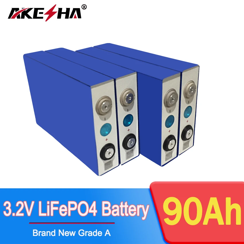 

Аккумулятор LiFePO4 класса А 100%, 3,2 В, 90 Ач, литий-железо-фосфатный перезаряжаемый аккумулятор 12 В, 24 В, 48 В для яхт, фургонов, солнечных систем