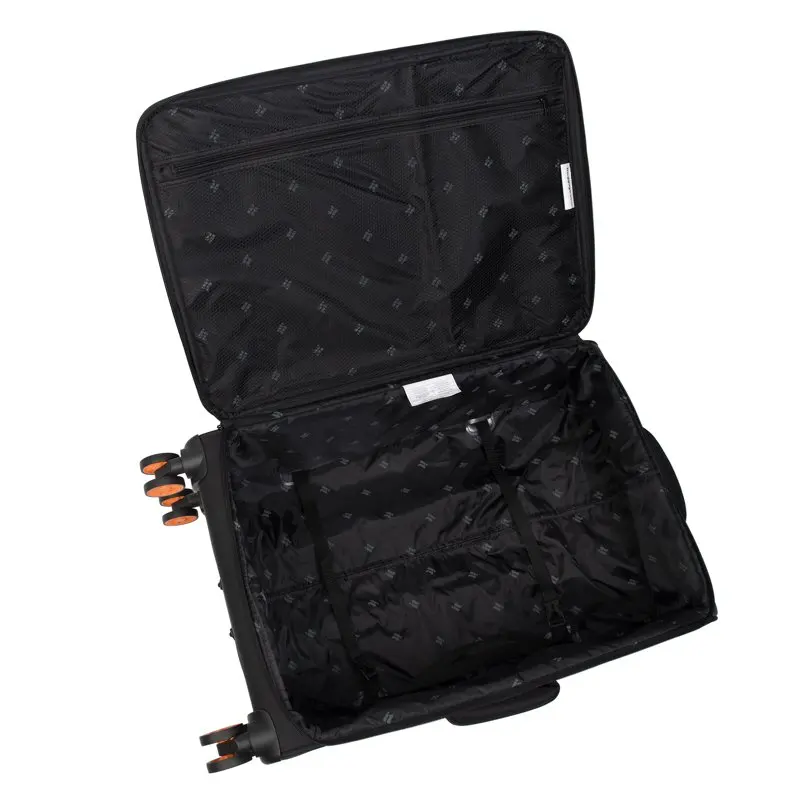 

New Luggage Stylish & Durable 27" Duo-Tone Softside 8 Wheel Spinner Checked Luggage - The Travel Companion.