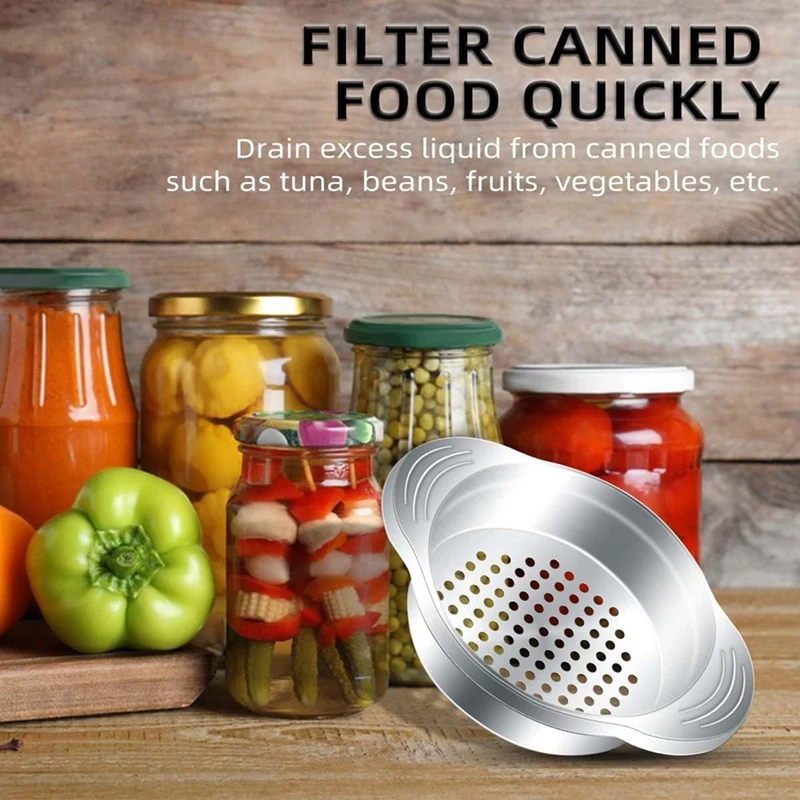 2 шт. сито для банок из нержавеющей стали пресс тунца пищевых слива масла