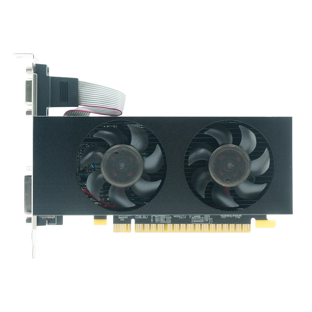 

Видеокарта с двумя вентиляторами, видеокарта для настольного ПК 3,0 бит 2 ГБ/4 ГБ GDDR5 PCI-Express VGA DVI, видеокарта