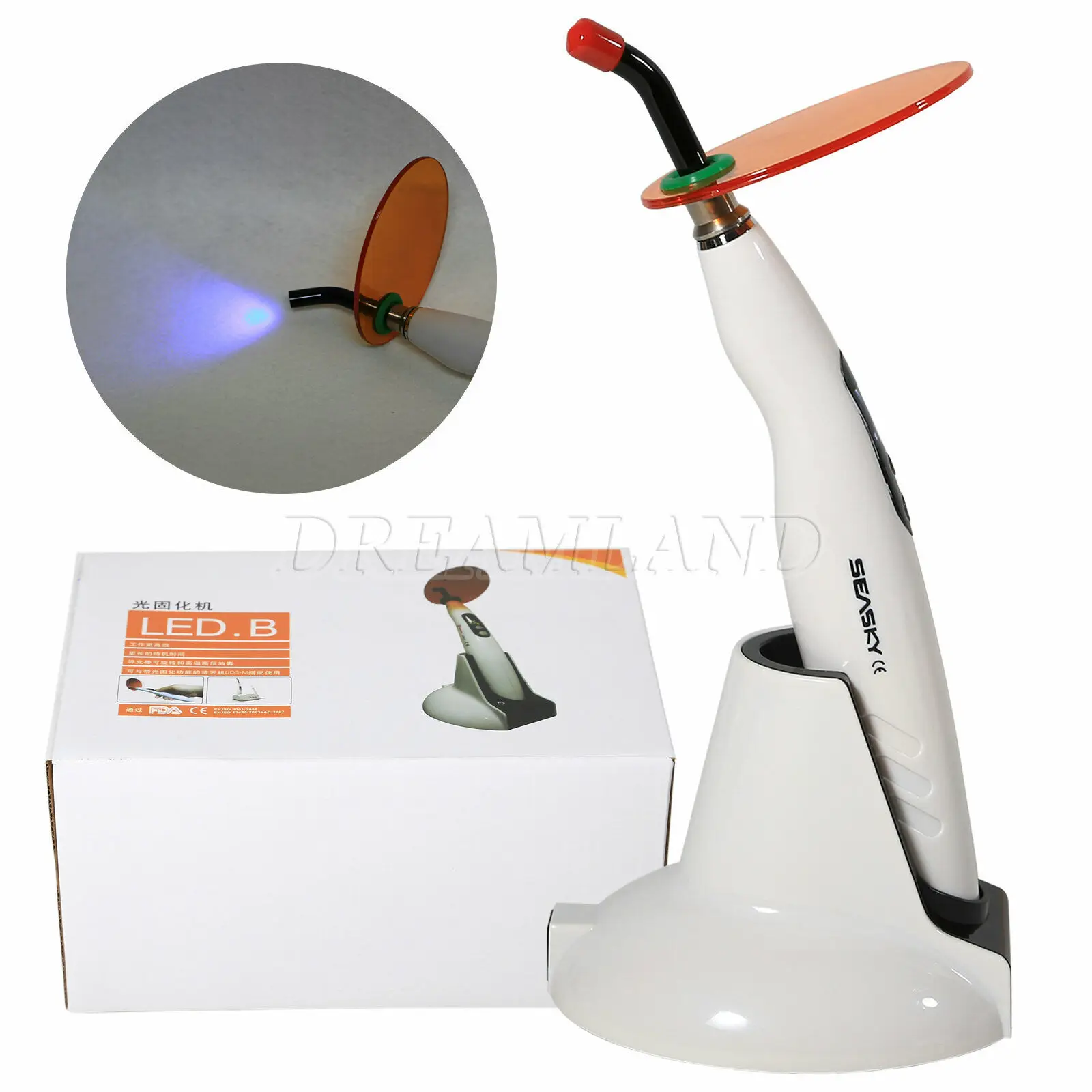 

Dental 5W Wireless Cordless LED Curing Light Woodpecker style cure LED B New