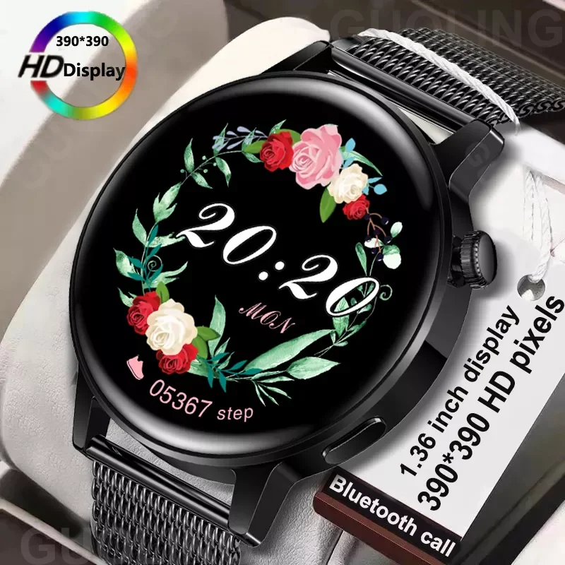 

2022 New Bluetooth Call Smart Watches Men Waterproof Sport Smart Clock 390*390 HD Bluetooth Music Smartwatch Man Fitness Tracker