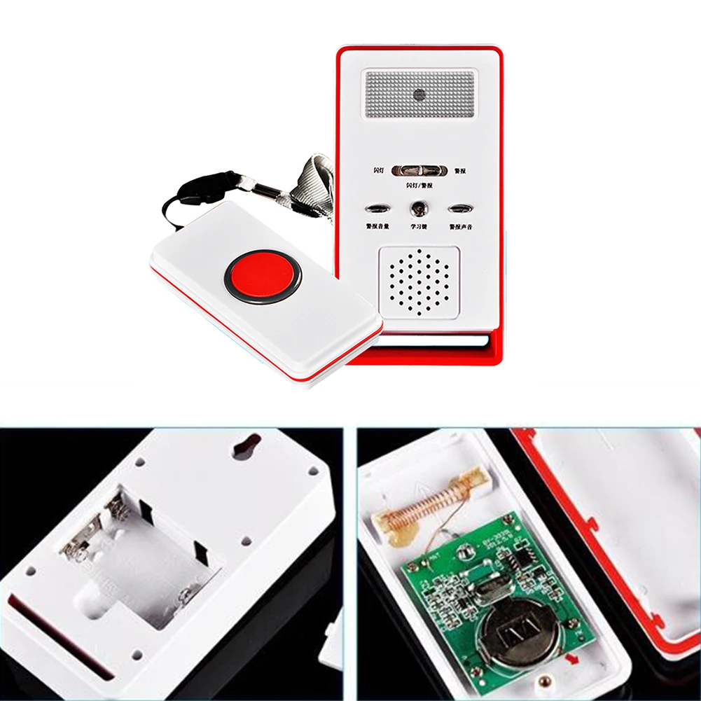 

Calling Emergency With Panic Button Children Handicapped Security Household Wireless LED Indicator SOS Dialer Alarm System