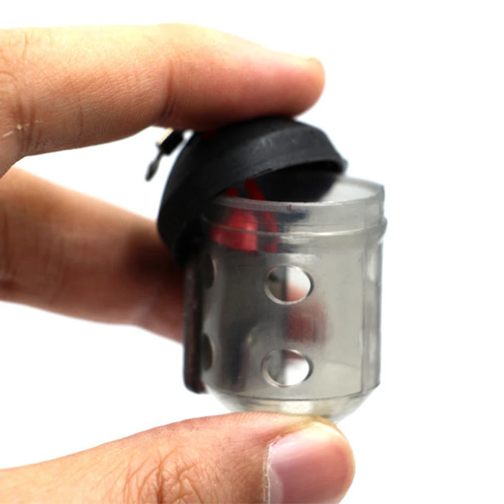 

1pc Cap Swim Feeder Bait Cage Carp For Maggots Groundbait Fishing Accessories Catfish Feeder Basket Easy Fill Terminal Tackle