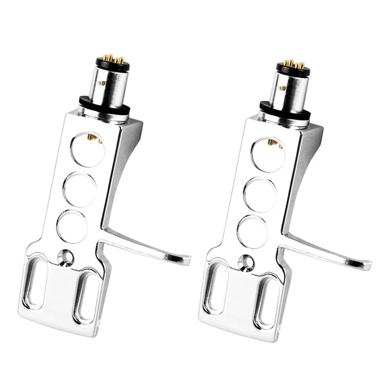 

2X Universal LP Disc Record Player Phono Turntable Headshell 4-Pin Aluminum Alloy With OFC Leadwires