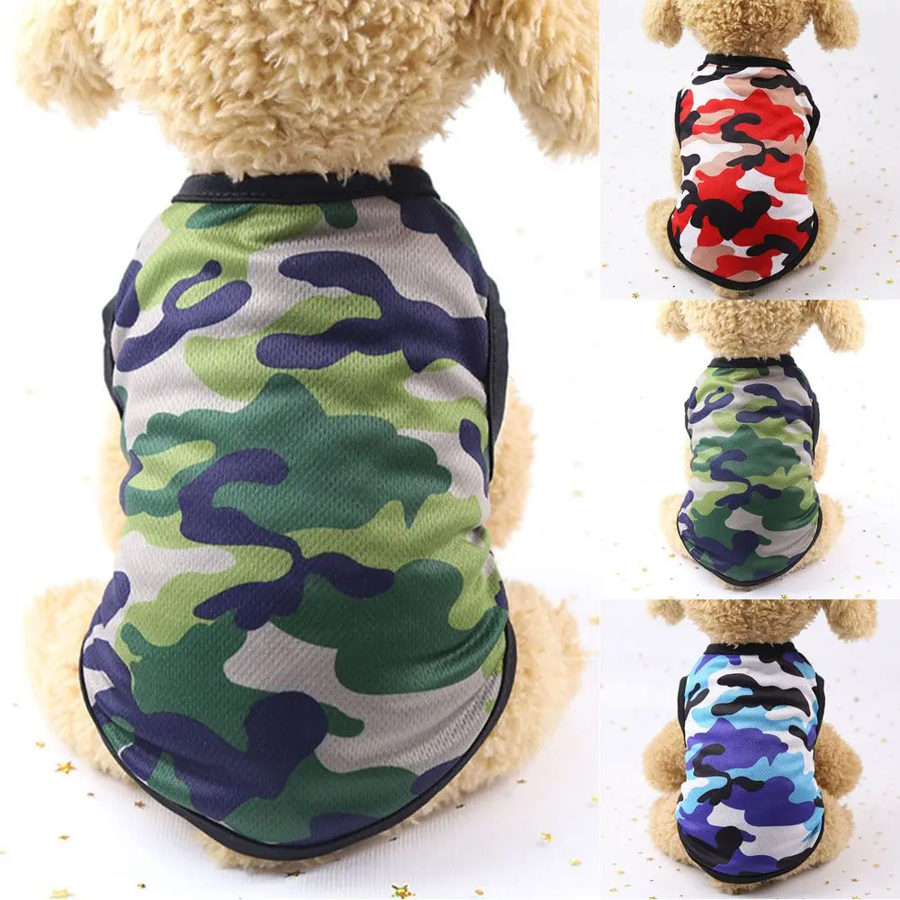 

Beach Wear Mesh Printed Spring Summer Dog Vest T Shirt Pet Supplies Puppy Clothes
