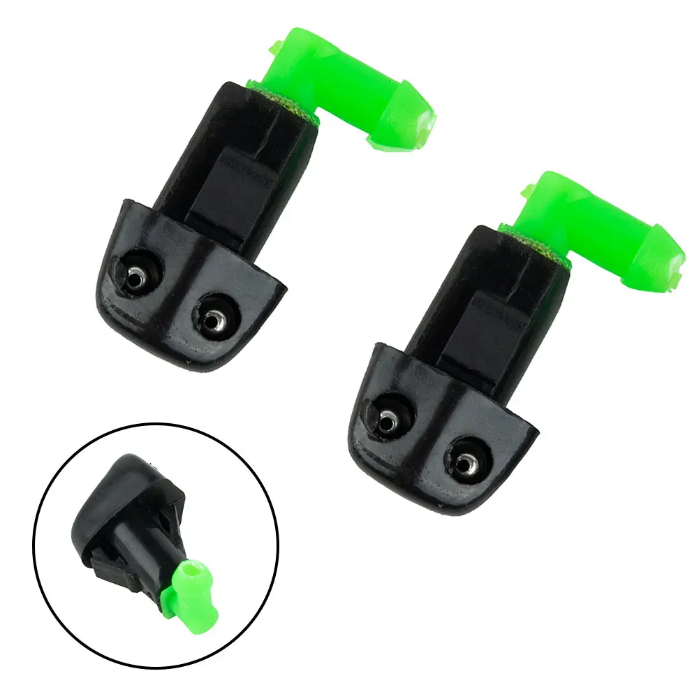 

2Pcs Black Plastic 2 Holes Car Windshield Wiper Water Spray Jet Washer Nozzles Fits For Honda For Accord 1998 - 2002 S84 C02