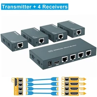 1080p60hz hdmi splitter extender 1x4 over cat5e6 ethernet cable to 50m 4 channel transmission support edid copy poc function