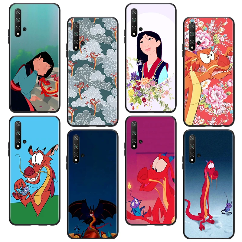 

Anime cartoon Mulan Phone Case For Huawei Honor 7A 7C 7S 8 8A Prime 8C 8X MAX 9 9A 9C 9X Lite 9S Pro Black Funda Cover Soft Back