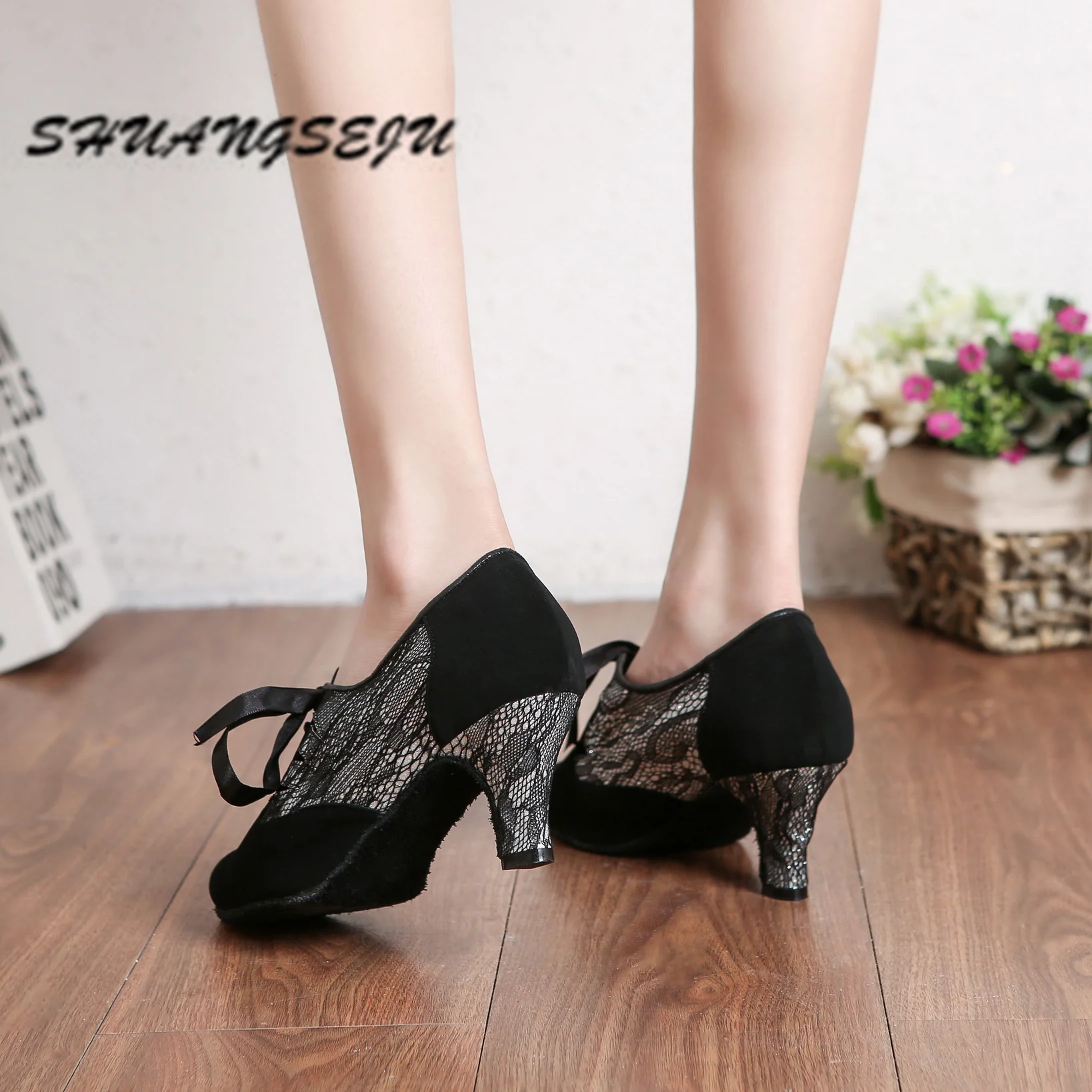 Туфли SHUANGSEJU женские для латиноамериканских танцев современные туфли на высоком