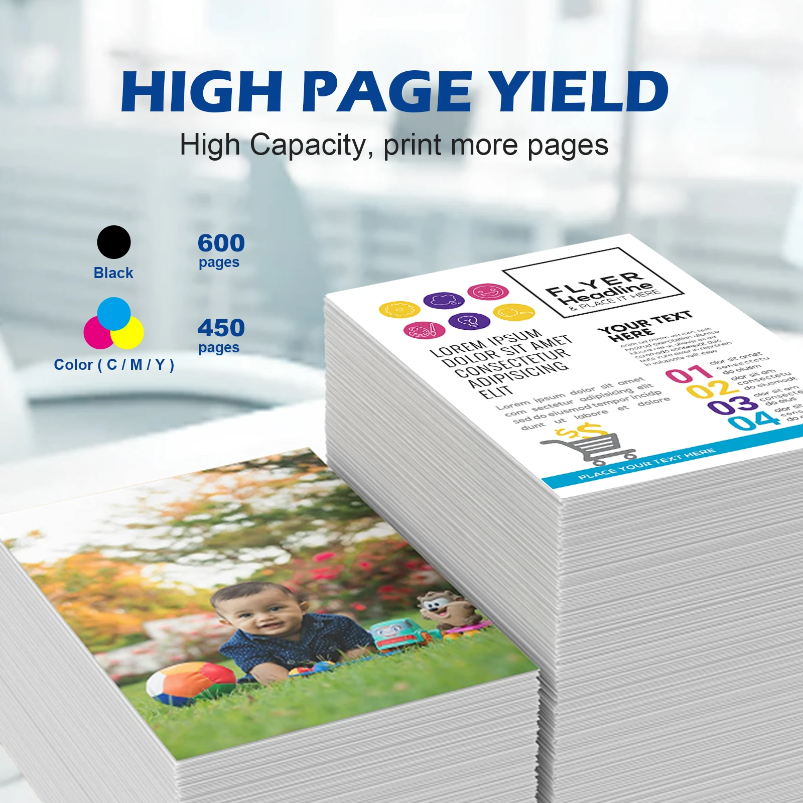Фото Сменный чернильный картридж ShinColor 63XL для принтера HP 63 XL, чернильный картридж для принтера Deskjet 1110 1111 1112 2130 2131 №4