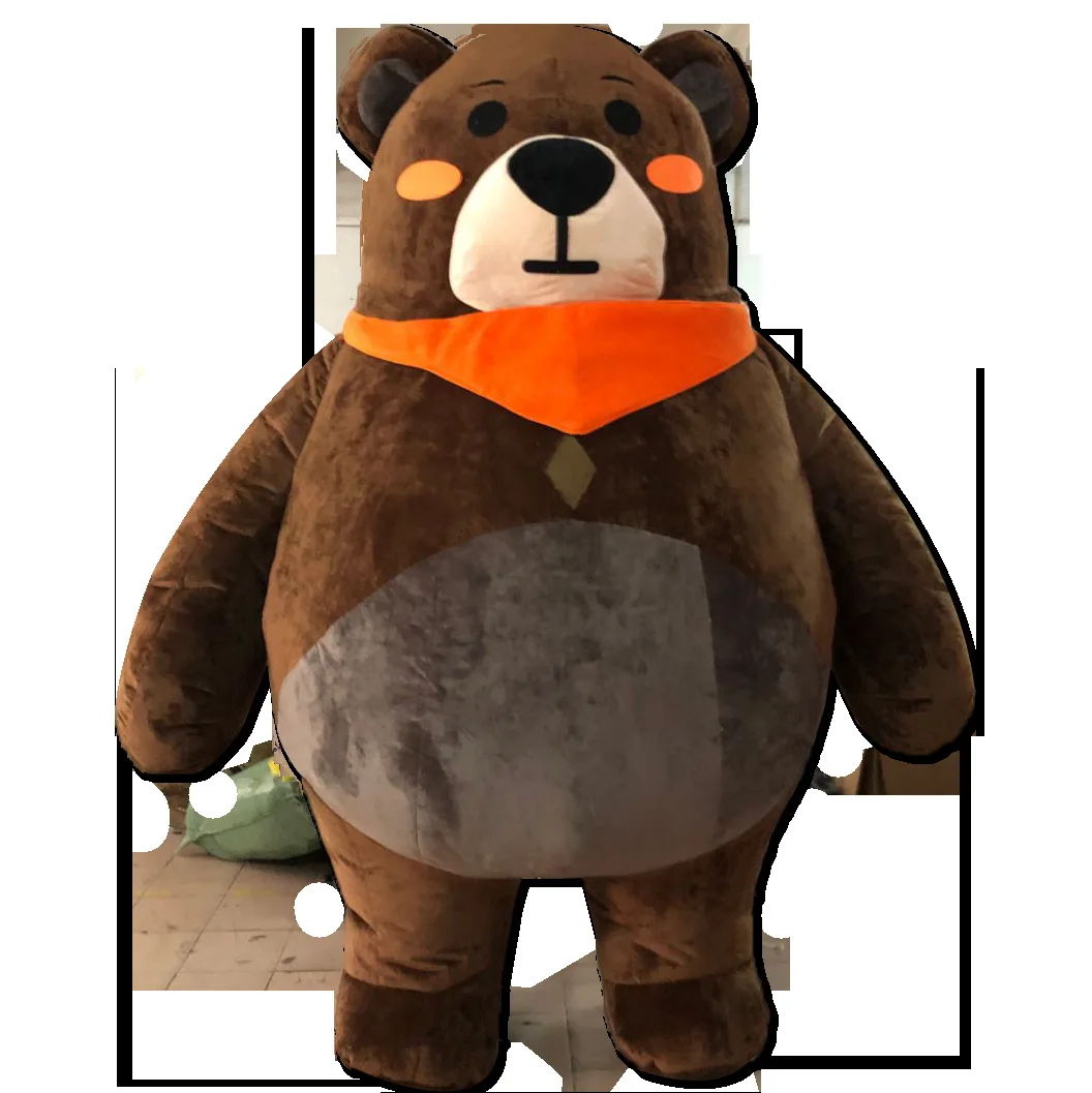 Костюм-талисман с толстым медведем надувной костюм мультяшной куклы ходящий