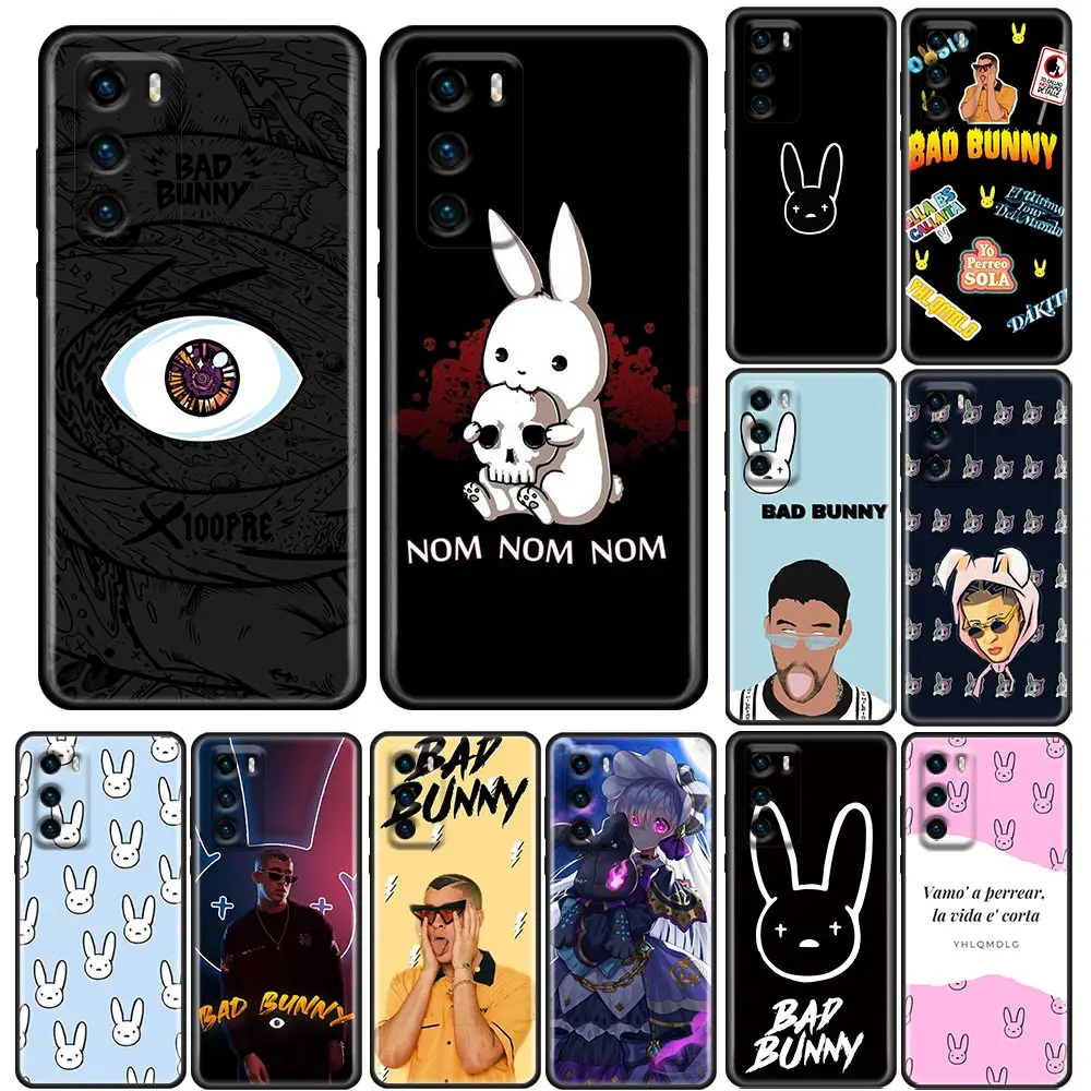 

Phone Case for Huawei P10 Lite P20 Case P30 P40 Lite P50 Pro Plus P Smart Z Soft Silicone Cover Yo Perreo Sola Bad Bunny Maluma